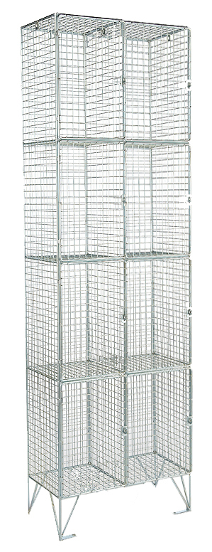 Four Compartment Nest of Two Mesh Locker (with or without door) Four Compartment Nest of Two Mesh Locker (with or without door)